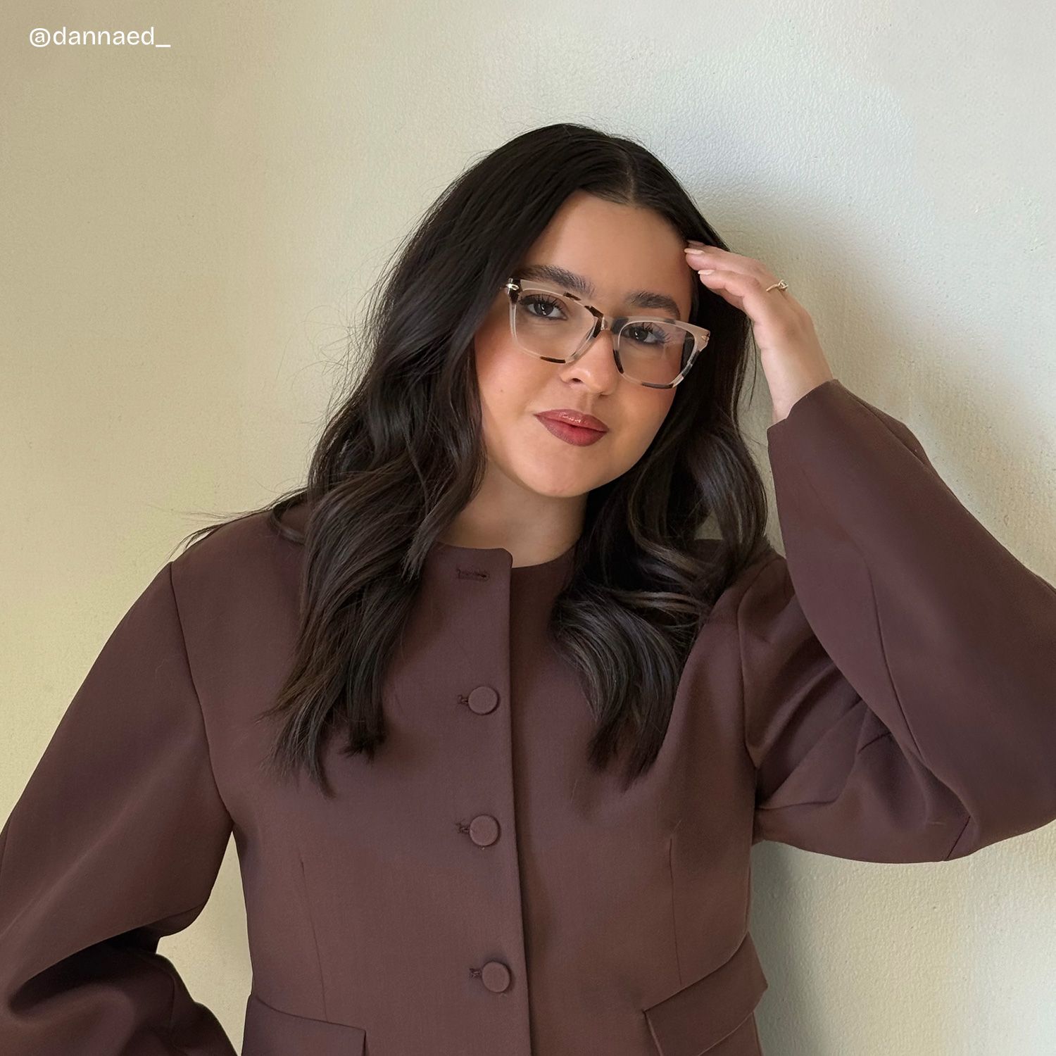 Cat eye Tortoise Eyeglasses- Amelia Mixed Frame Glasses9