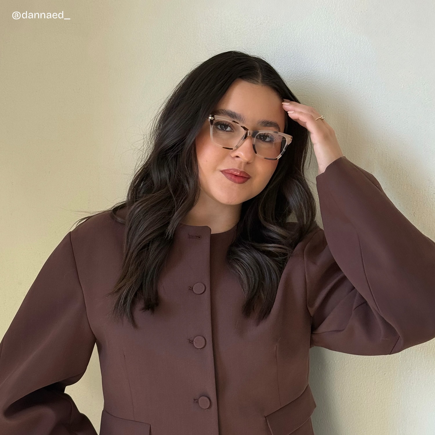 Cat eye Tortoise Eyeglasses- Amelia Mixed Frame Glasses9