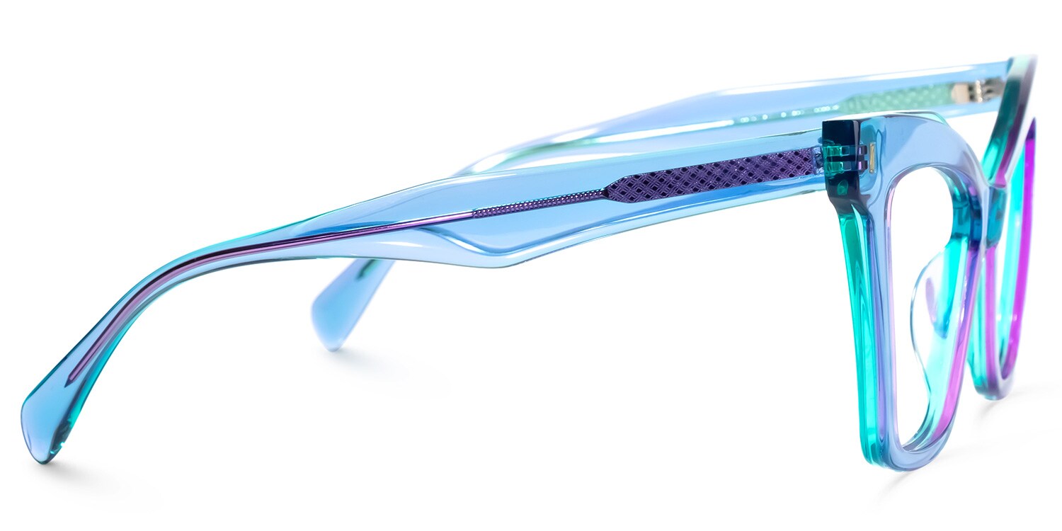 Nandy Cateye Blue Glasses2