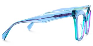 Nandy Cateye Blue Glasses2