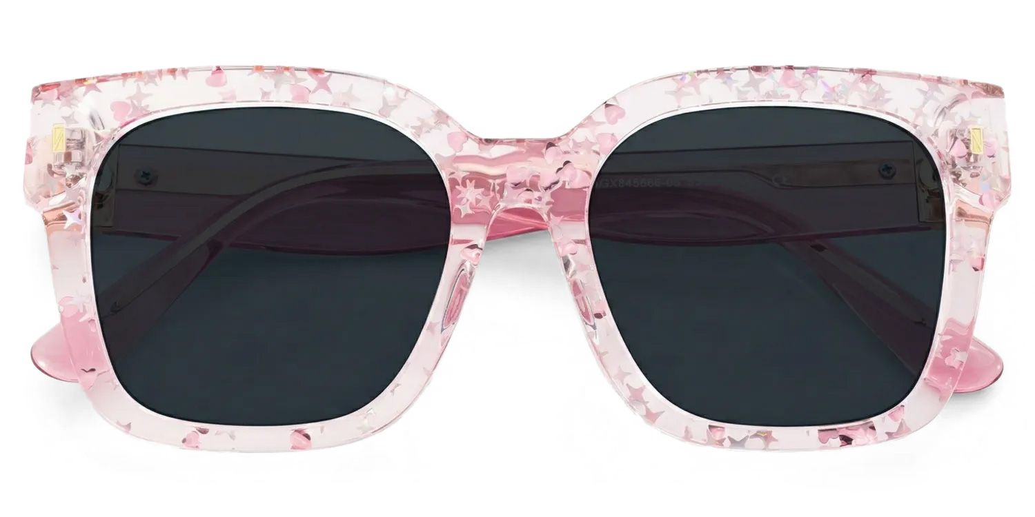 Scicluna Pink Square Polarized Sunglasses for Driving | ZEELOOL1