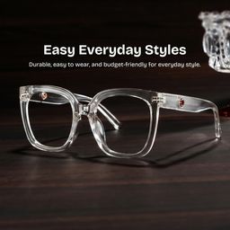 Ebony Square Clear Glasses0