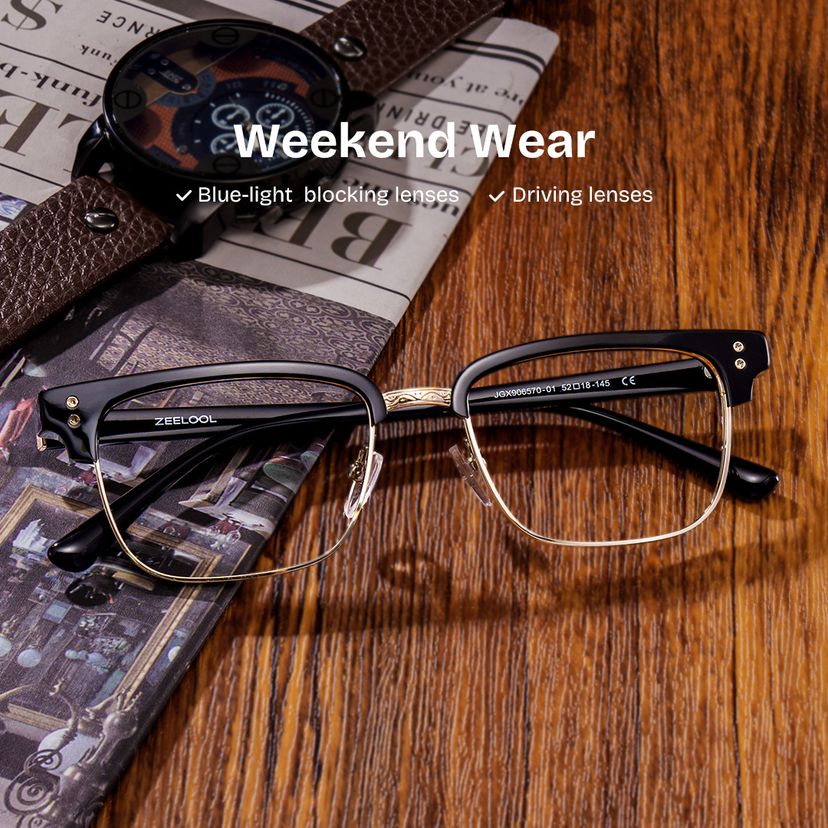 Ryan Black Browline Glasses