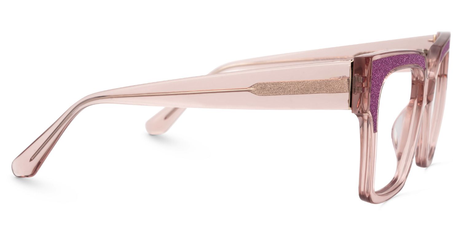 Merelin Pink Eyeglasses with Square Shape2