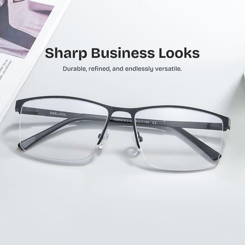 Graniela Rectangle Black Glasses