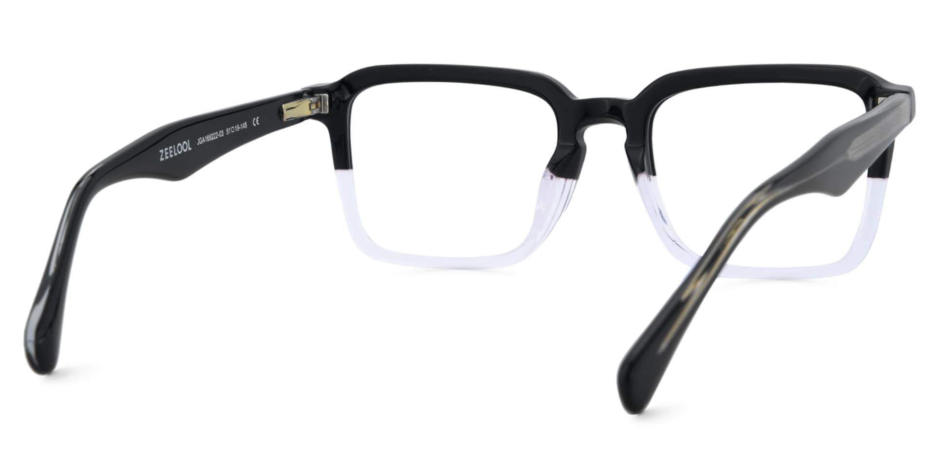 Vickerie Thin Black Crystal Glasses in Square Design | Zeelool5