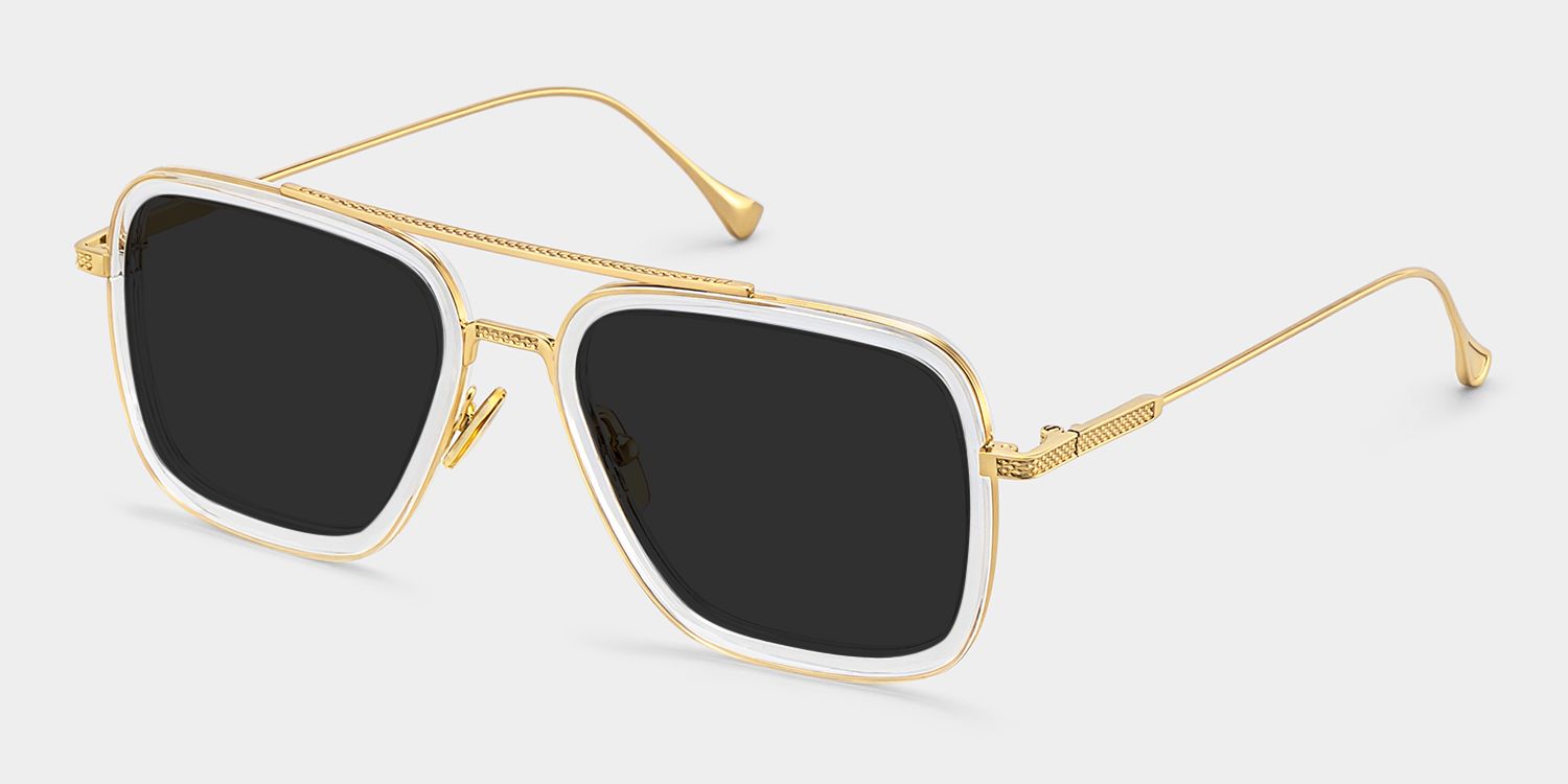 Gifford Aviator Clear Sunglasses | Zeelool Glasses2