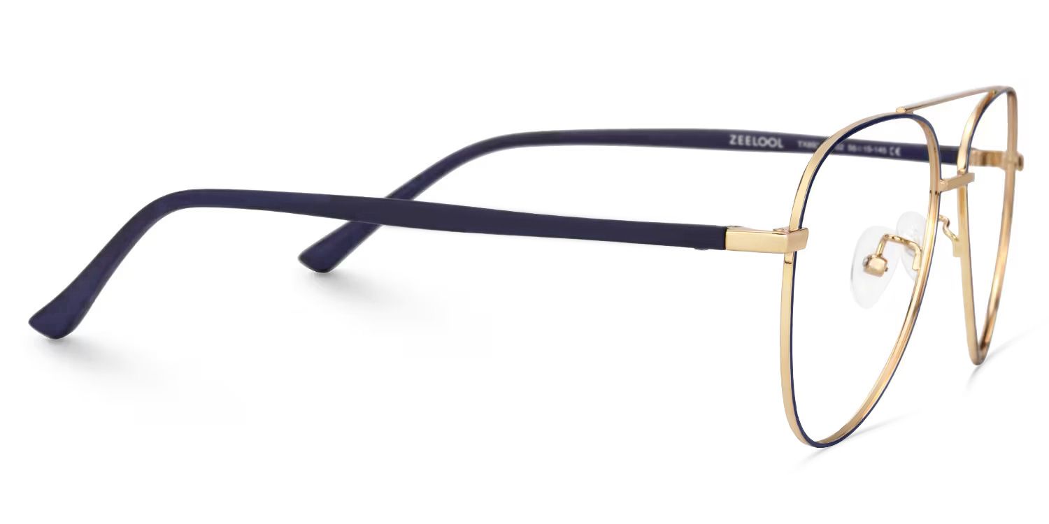 Paige Aviator Black-Gold Glasses | Zeelool Glasses5