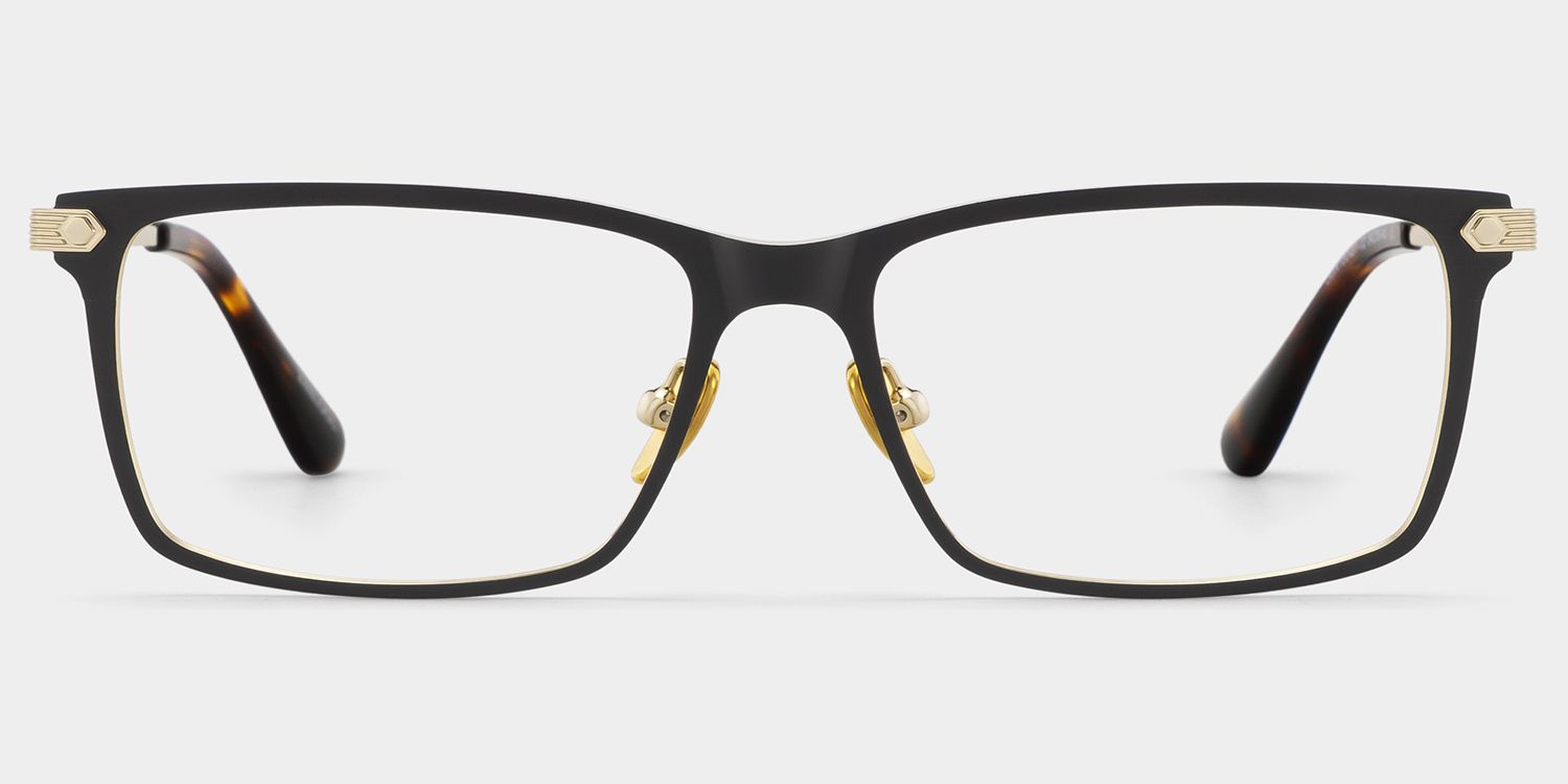 Alexander Black Full Rim Rectangle Glasses for Men | ZEELOOL1