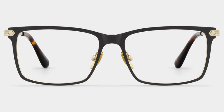 Alexander Rectangle Black Glasses