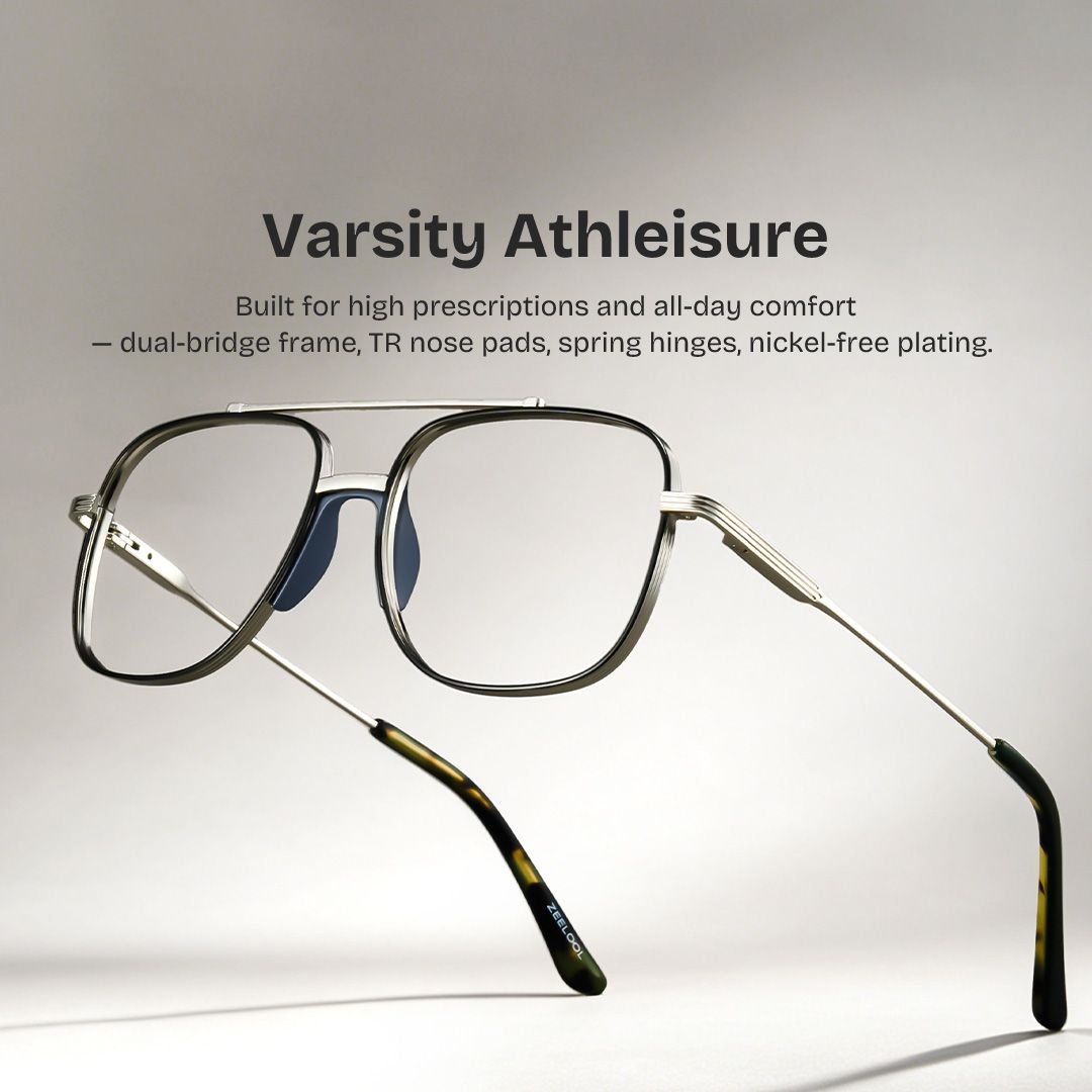 Poppy Black Aviator Eyeglasses | Simple Varsity Look0
