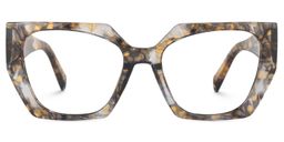Sileidy Geometric Yellow-Floral Glasses0