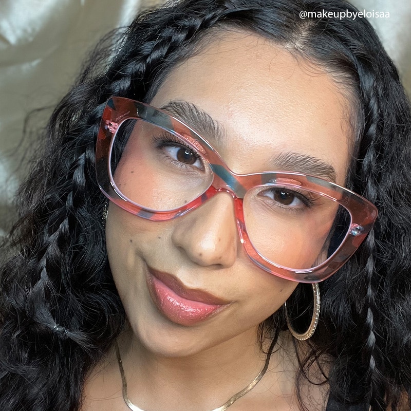 Xanthus Butterfly Blue-Pink Glasses | Zeelool Glasses4