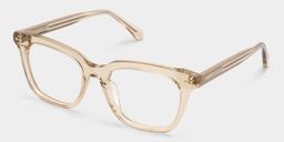 Angela Beige Rectangle Glasses4
