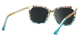 Sidibe Square Blue Leopard Glasses3