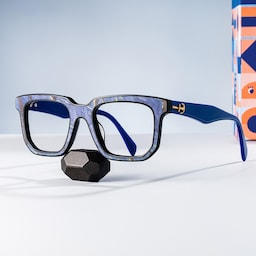 Keylin Rectangle Blue Glasses0