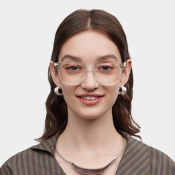 Delilah Square Clear Glasses0