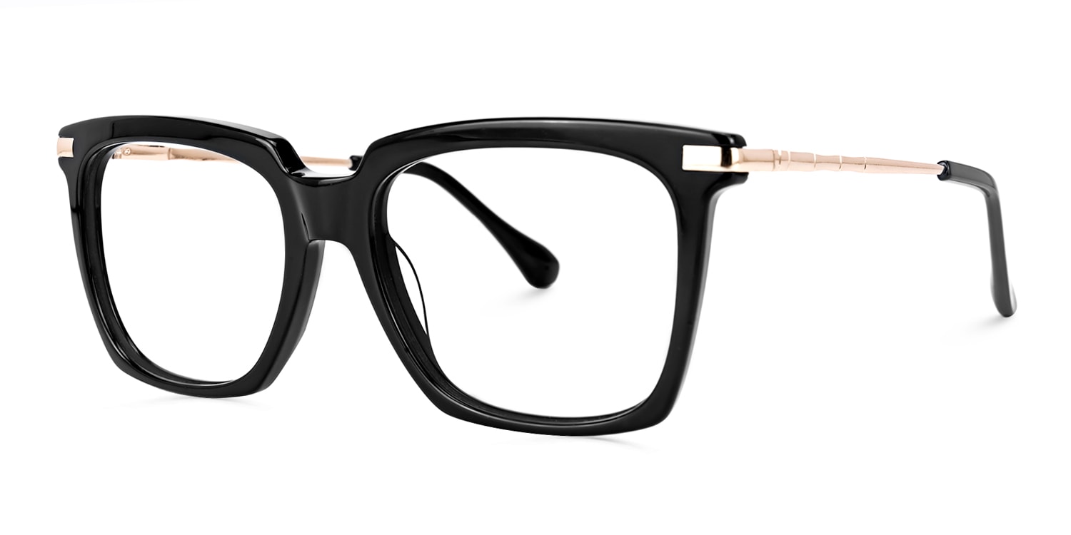 Lythle Rectangle Black Glasses1