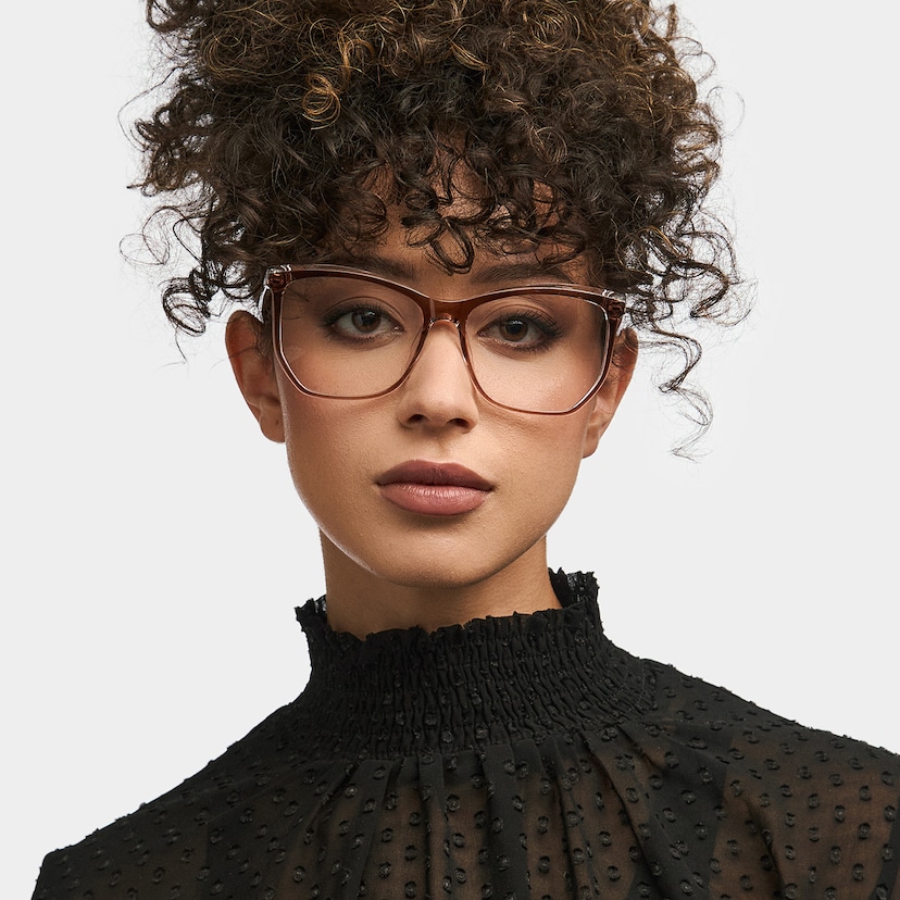 Libby Geometric Brown Glasses