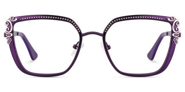 Frieze Rectangle Purple Glasses