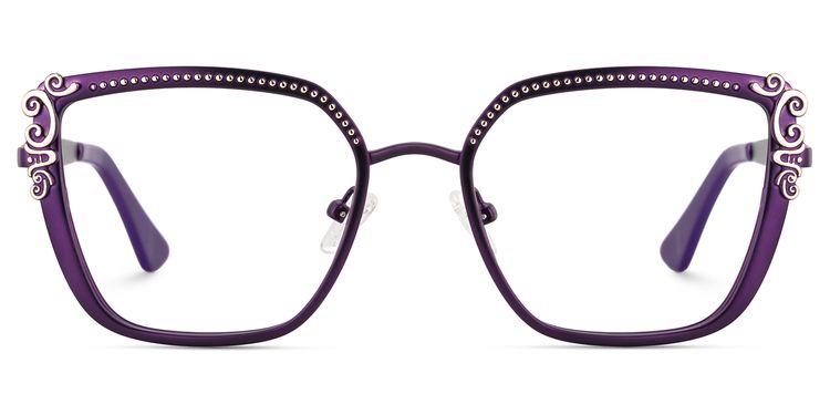 Frieze Rectangle Purple Glasses