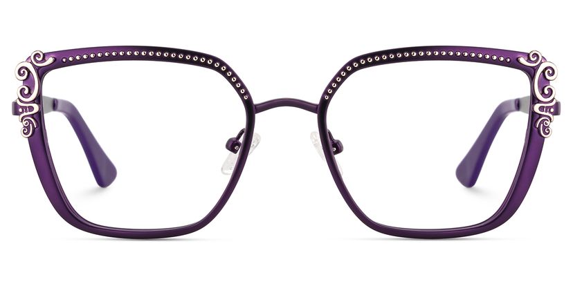 Frieze Rectangle Purple Glasses