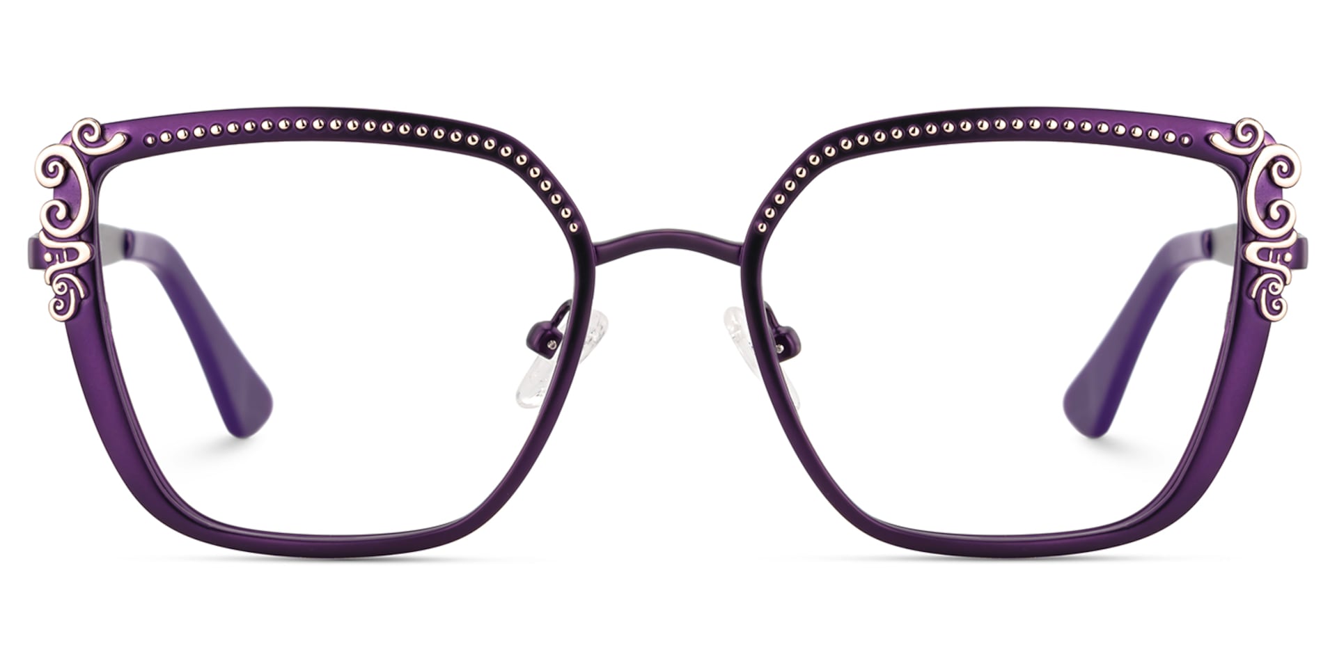Women's Purple Glasses Frames in Square Shape0