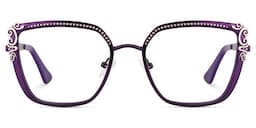 Frieze Rectangle Purple Glasses0