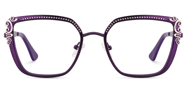 Frieze Rectangle Purple Glasses