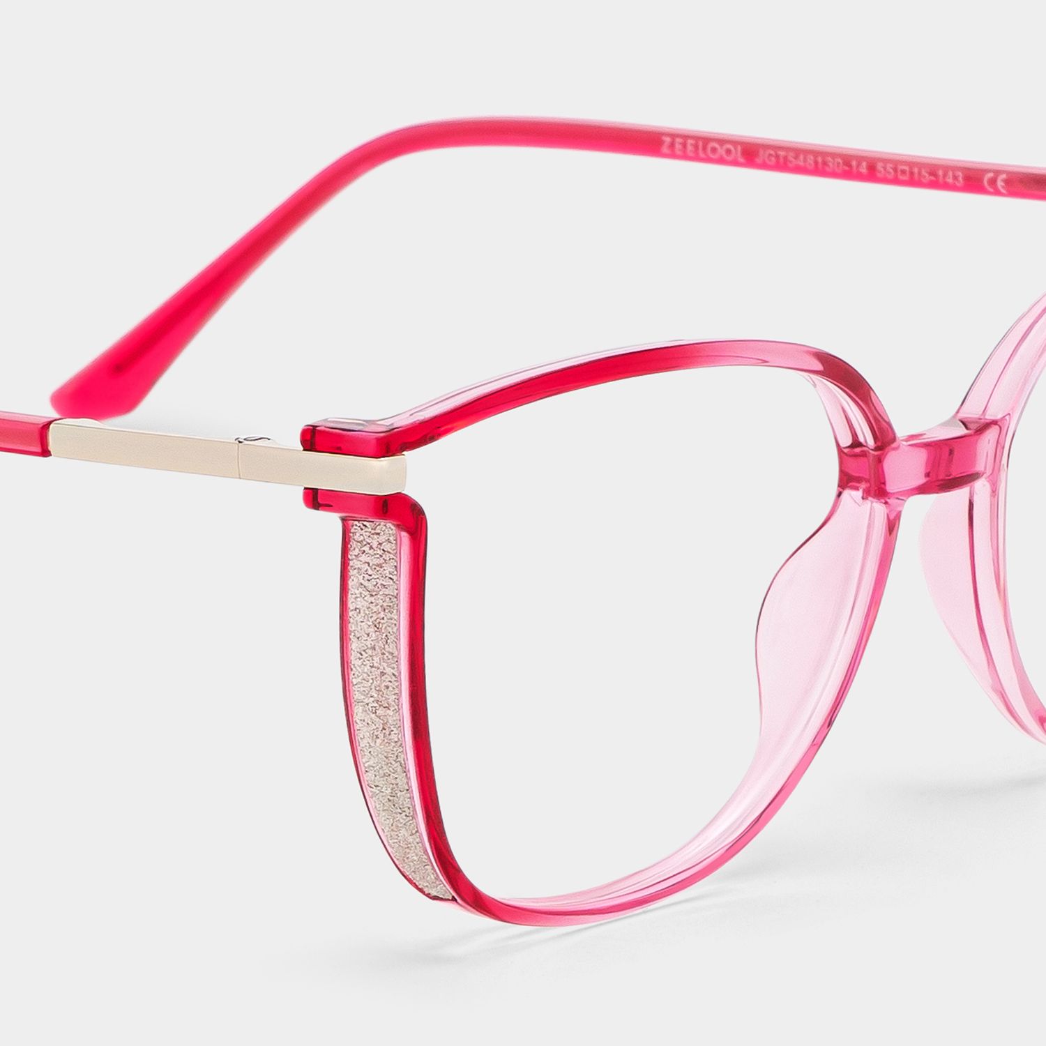 Rodz Square Red Eyeglasses and Thin Glasses Frames4