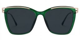 Krystle Square Green Glasses0
