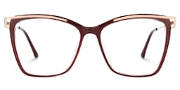 Krystle Square Red Glasses0