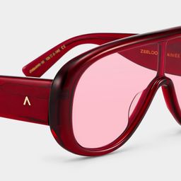 The Shield Burgundy Aviator Glasses5