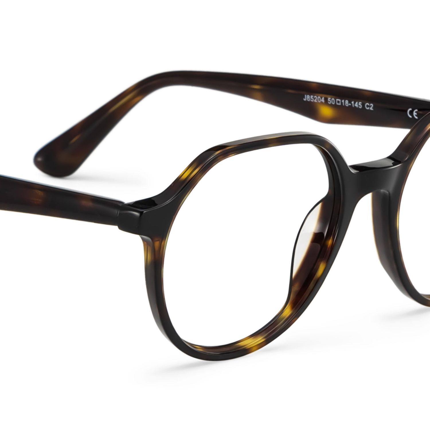 Hazel Geometric Tortoise Frame Eyeglasses for Man| ZEELOOL5