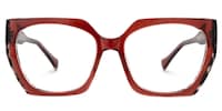 Sallyann Geometric Red Glasses0