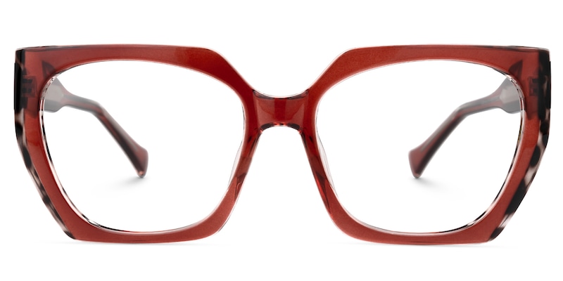 Geometric Sallyann Red Glasses on sale -Zeelool Glasses0