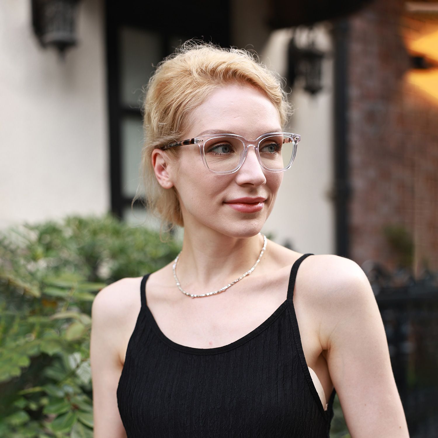 Lana Clear Square Acetate Frame Glasses for Women | ZEELOOL5