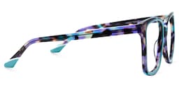 Mechelle Square Blue Glasses2