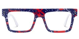 Daciana Rectangle Blue Red Glasses0