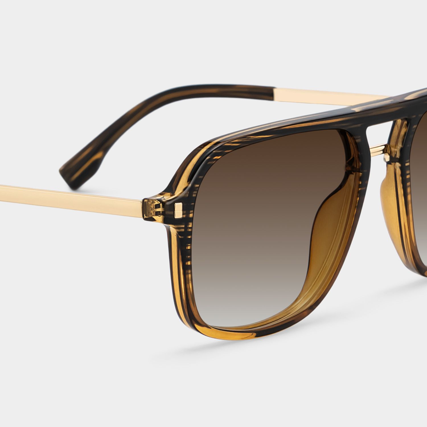 Kilworth Brown Aviator Polarized Sunglasses for Driving | ZEELOOL4