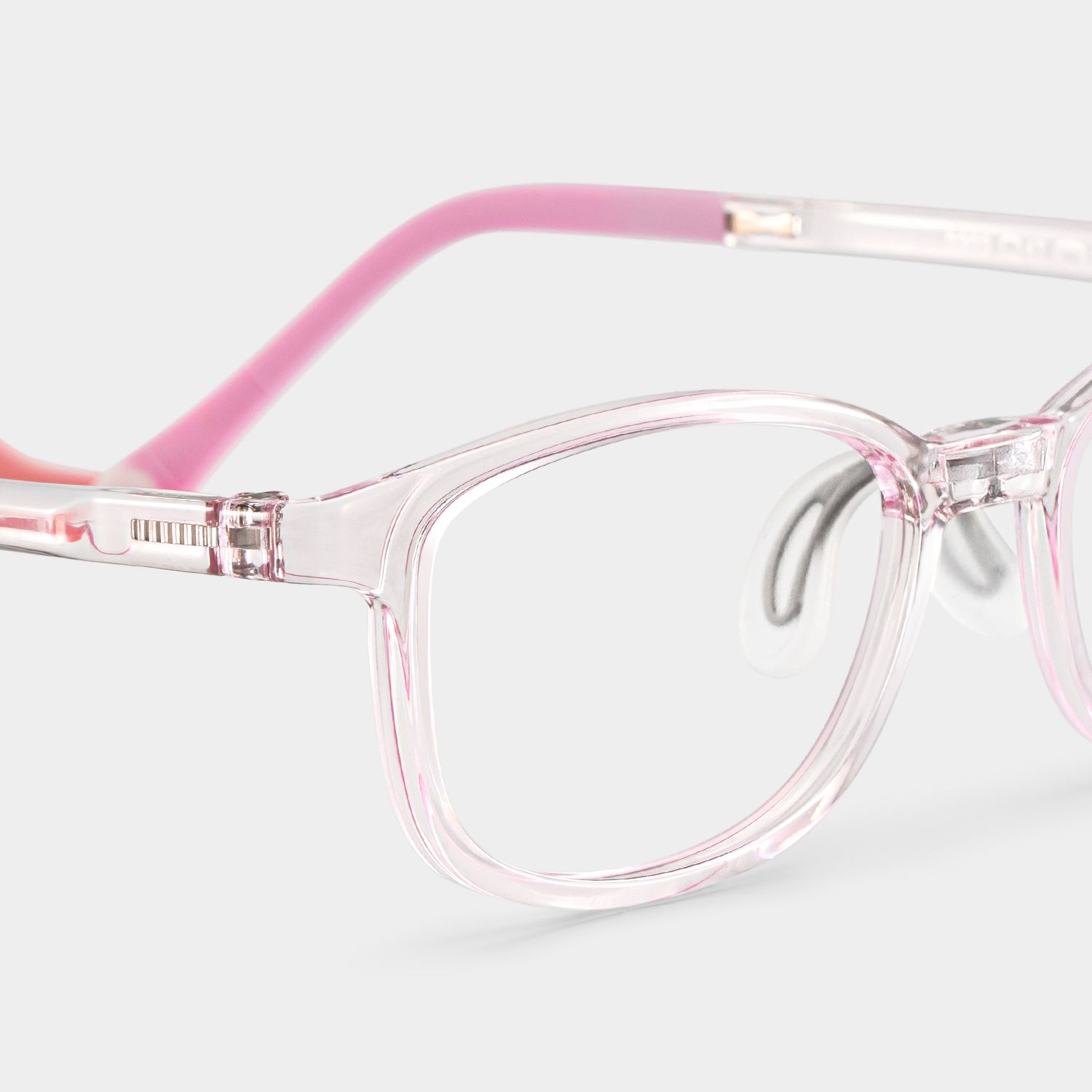 アクセサリー Yusuke0505 Luca Rectangle Clear Pink Frame Eyeglasses for Pre-tweens