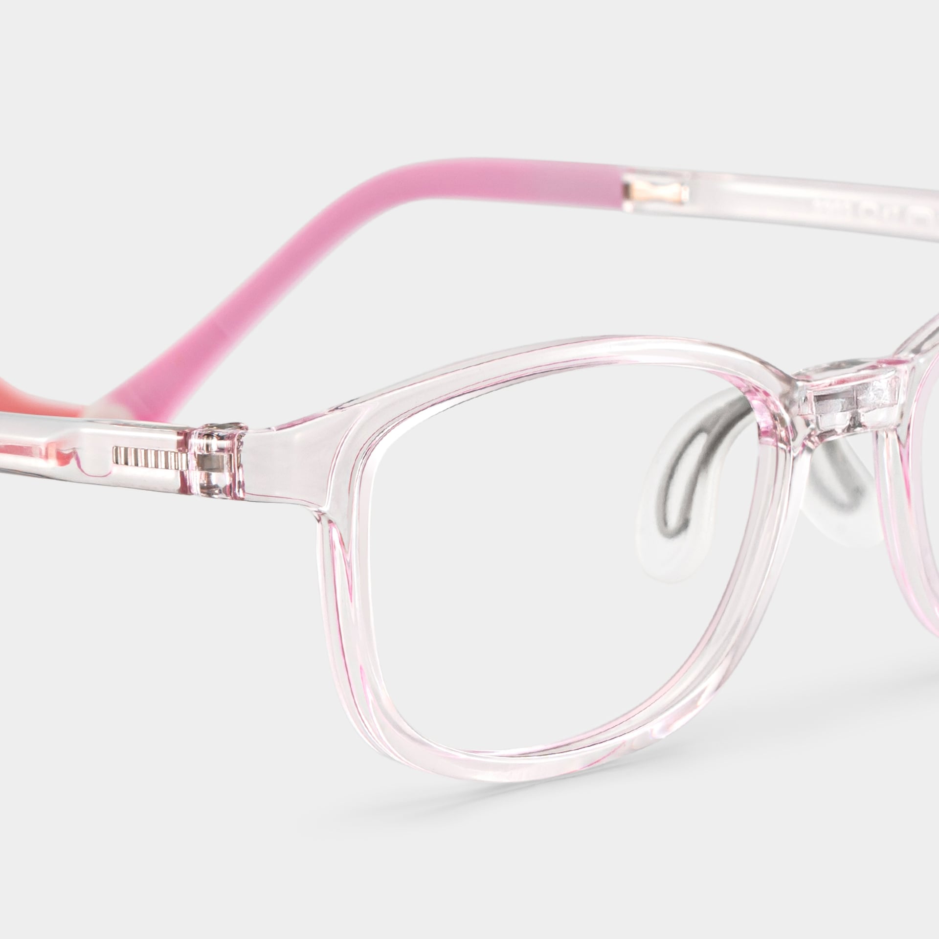 Luca Rectangle Crystal Pink Frame Eyeglasses for Pre-tweens4