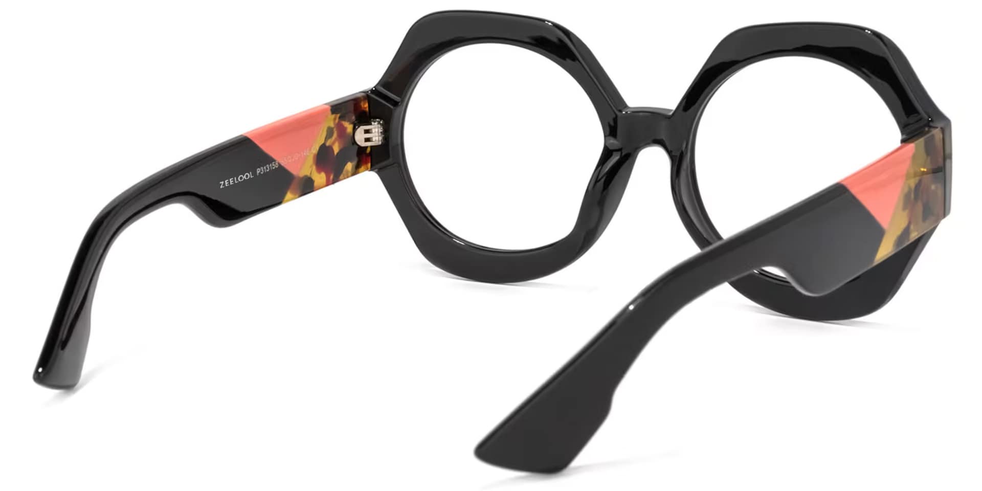 Geoffrey Geometric Black Glasses | Zeelool Glasses4