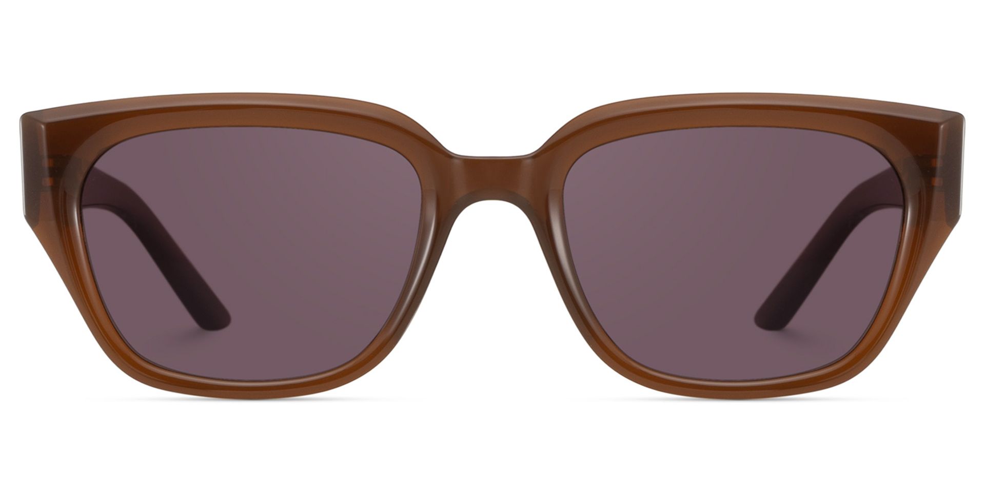 Serene Brown Clear Cat eye Polarized Sunglasses Online | Zeelool1