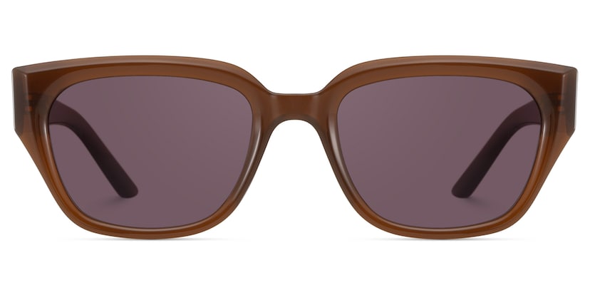 Serene Cat Eye Brown Crystal Polarized Sunglasses