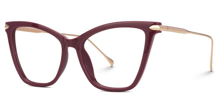 Hilary Butterfly Dark-Red Glasses