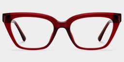 Quincy Red Cat-eye Glasses1