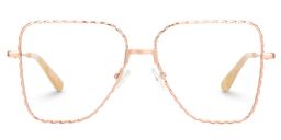 Alisandra Rose Gold Aviator Glasses0