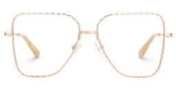 Alisandra Aviator Rose Gold Glasses0
