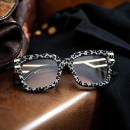 Lidia Square Gray Leopard Glasses0